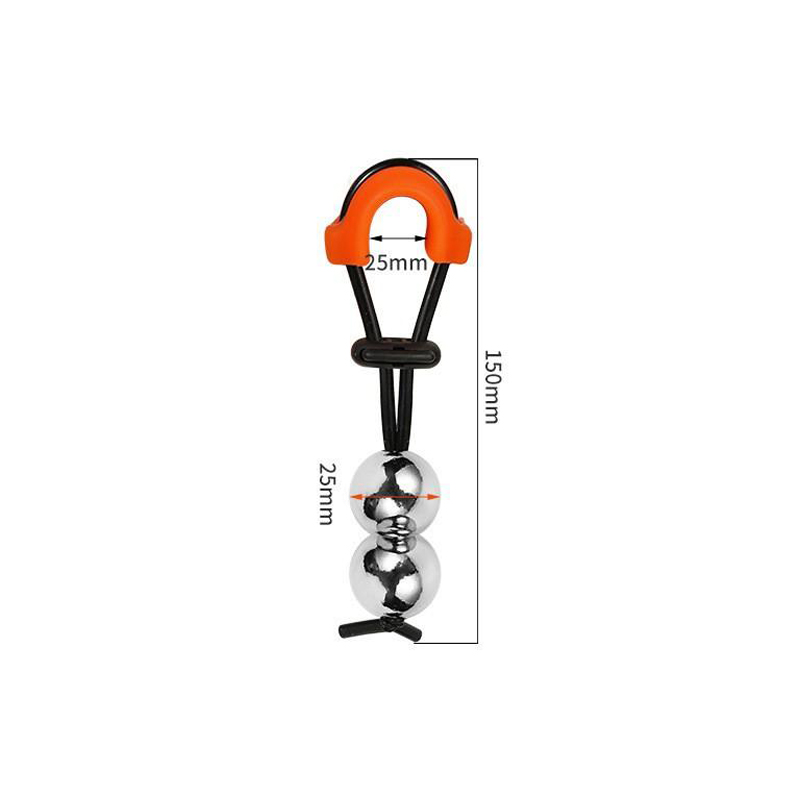 Metall penis båre-dobbel-ball (φ25 mm)