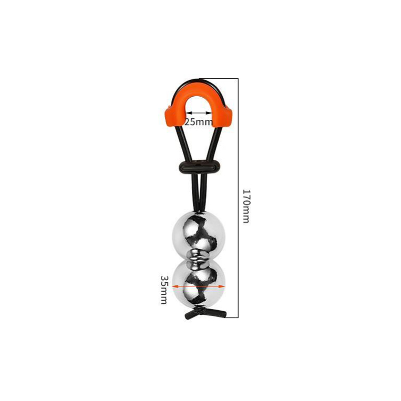 Metall penis båre-dobbel-ball (φ35 mm)