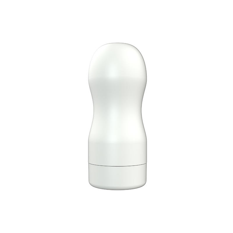 White Shell Masturbator med spiralformet kanal