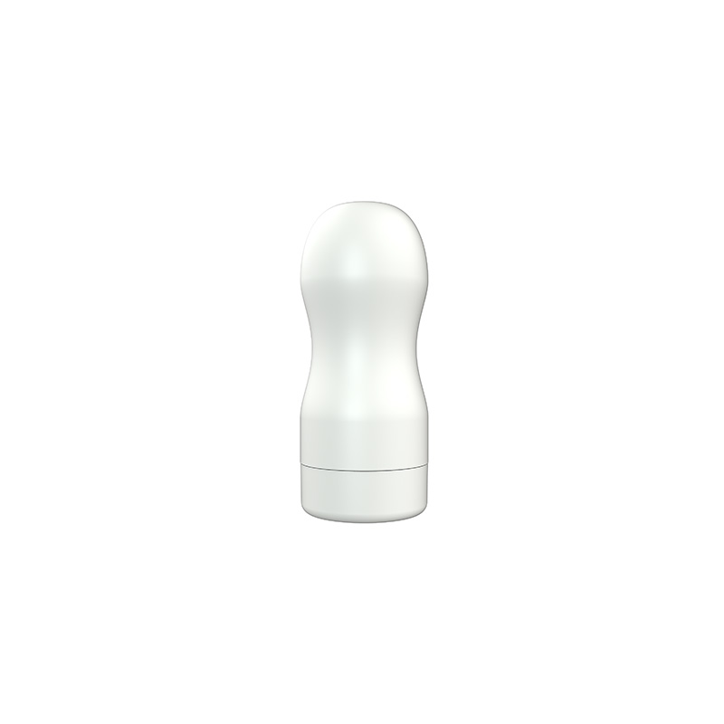 White Shell Masturbator med stripeformet kanal